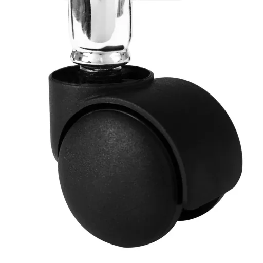 Rollhocker weiß mit Rückenlehne