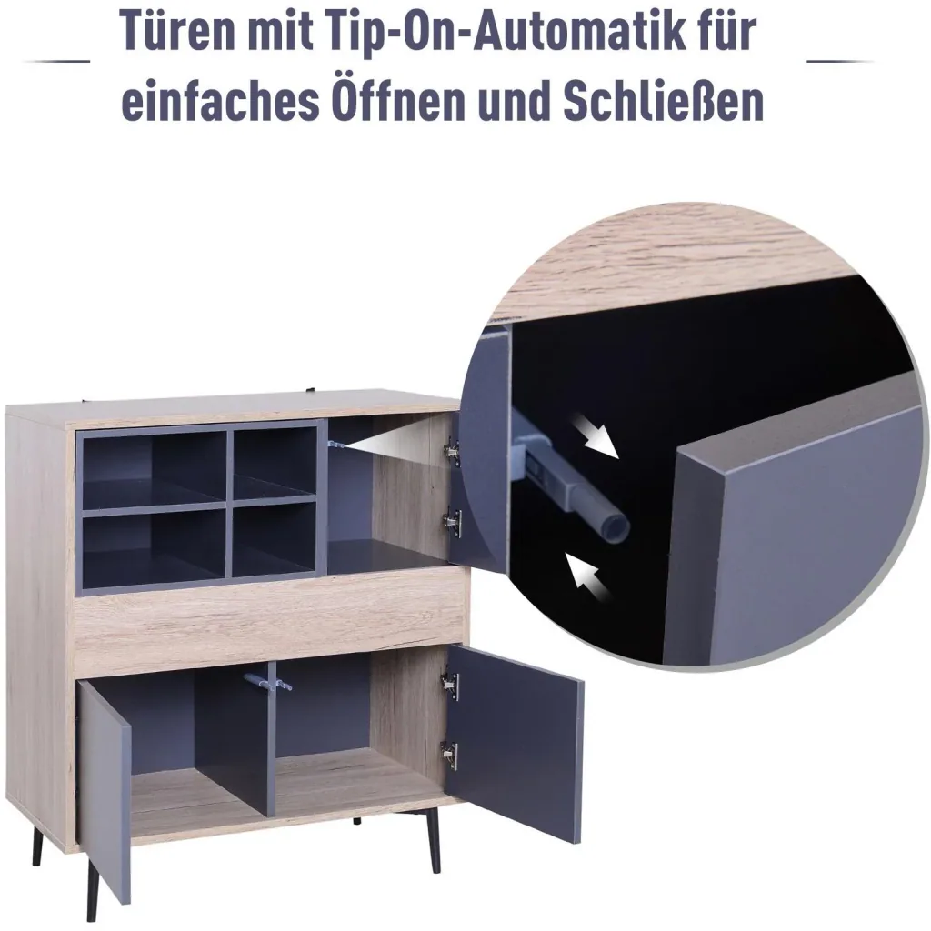 Mehrzweckschrank Kommode Sideboard Konsole Flur ausziehbar Ablagefach 78 x 39 x 87,2 cm