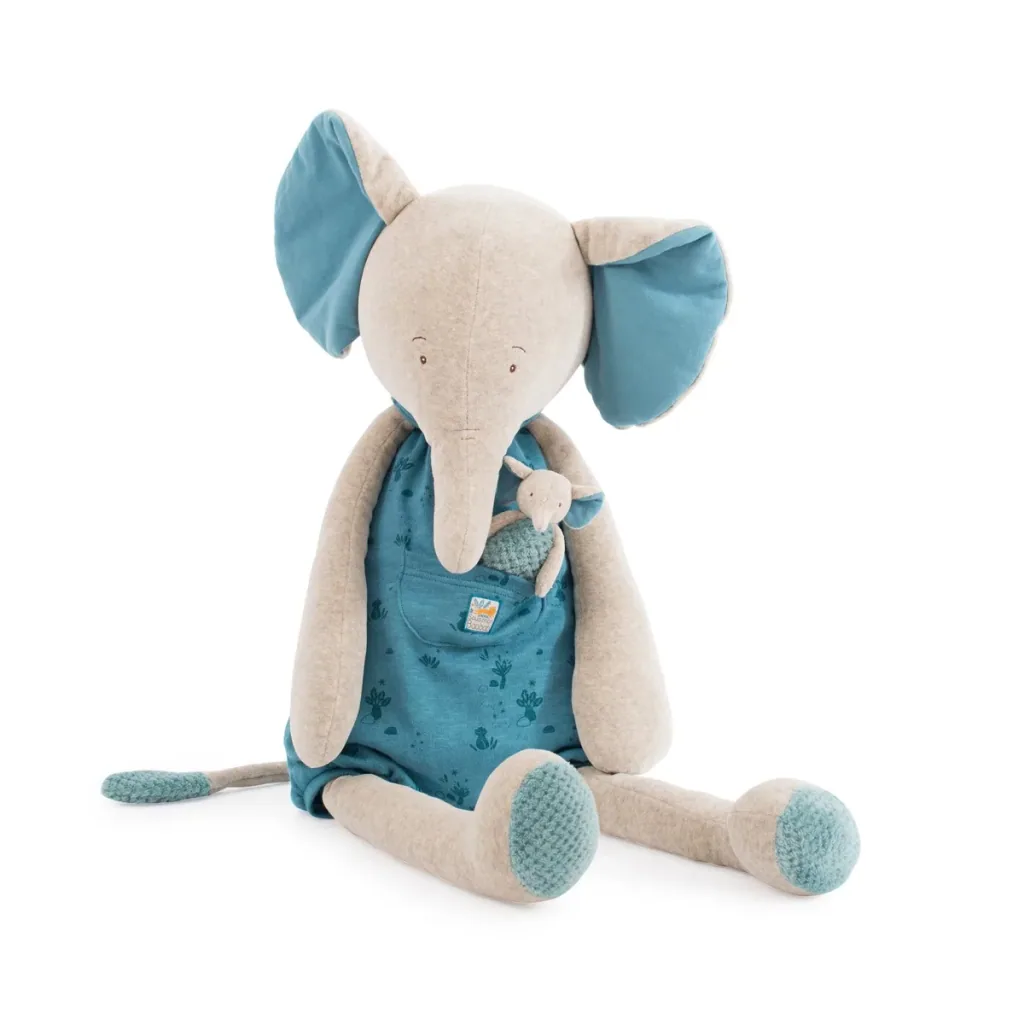 Moulin Roty Kuscheltier, Plüschtier, Stofftier - Großer Elefant Bergamote