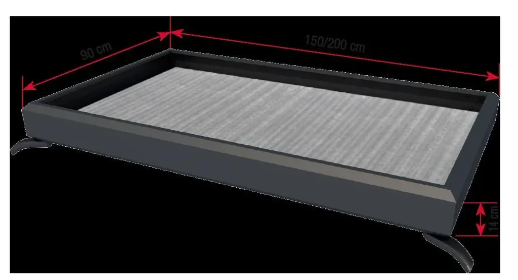 Rechteckvordach Typ NM 150, 150 x 90 x 14 cm, Rahmen Anthrazit, Abdeckung Weiß