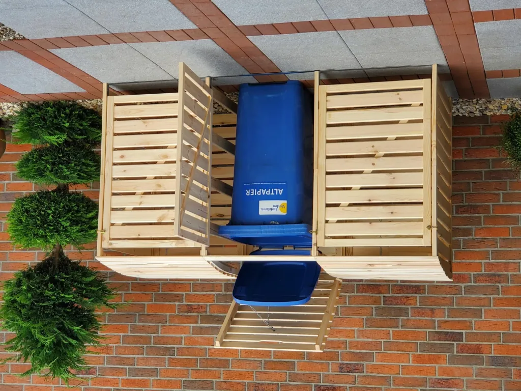 Mülltonnenbox "Vario III" für 3 Tonnen, natur