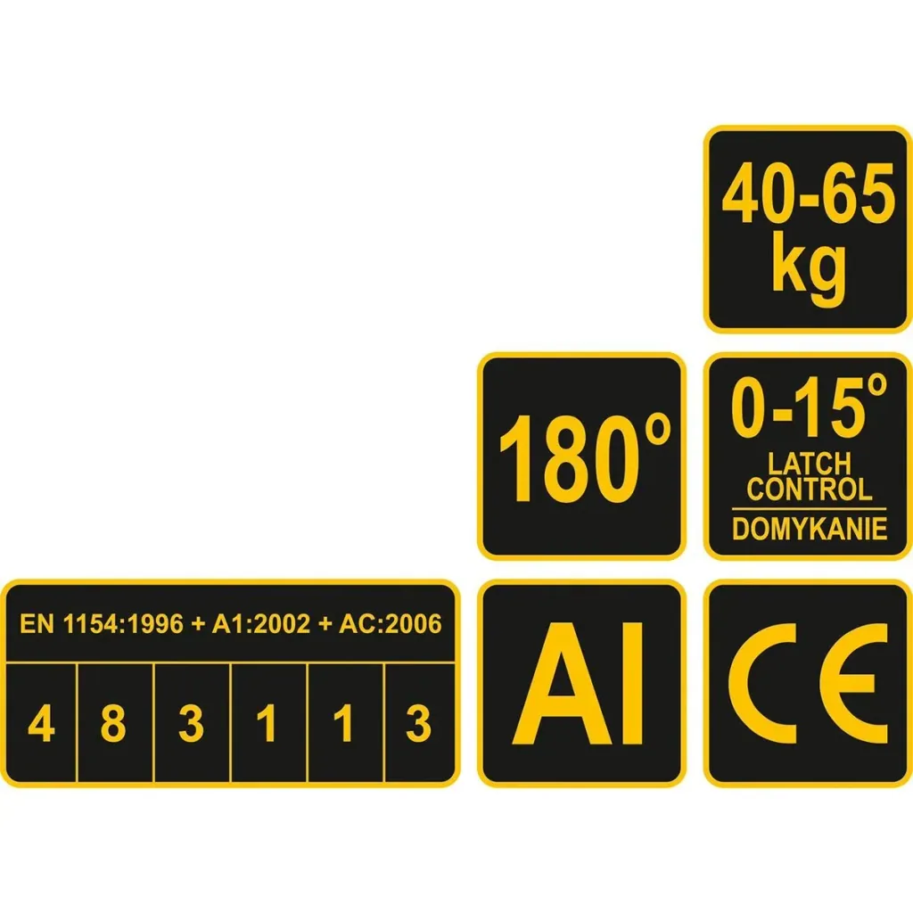 Silent-Türschließer - Türschließer für Innenräume - bis 65 kg - Silber