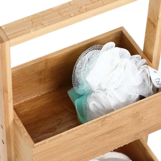 Badezimmerschrank Bambus 88x16x28cm