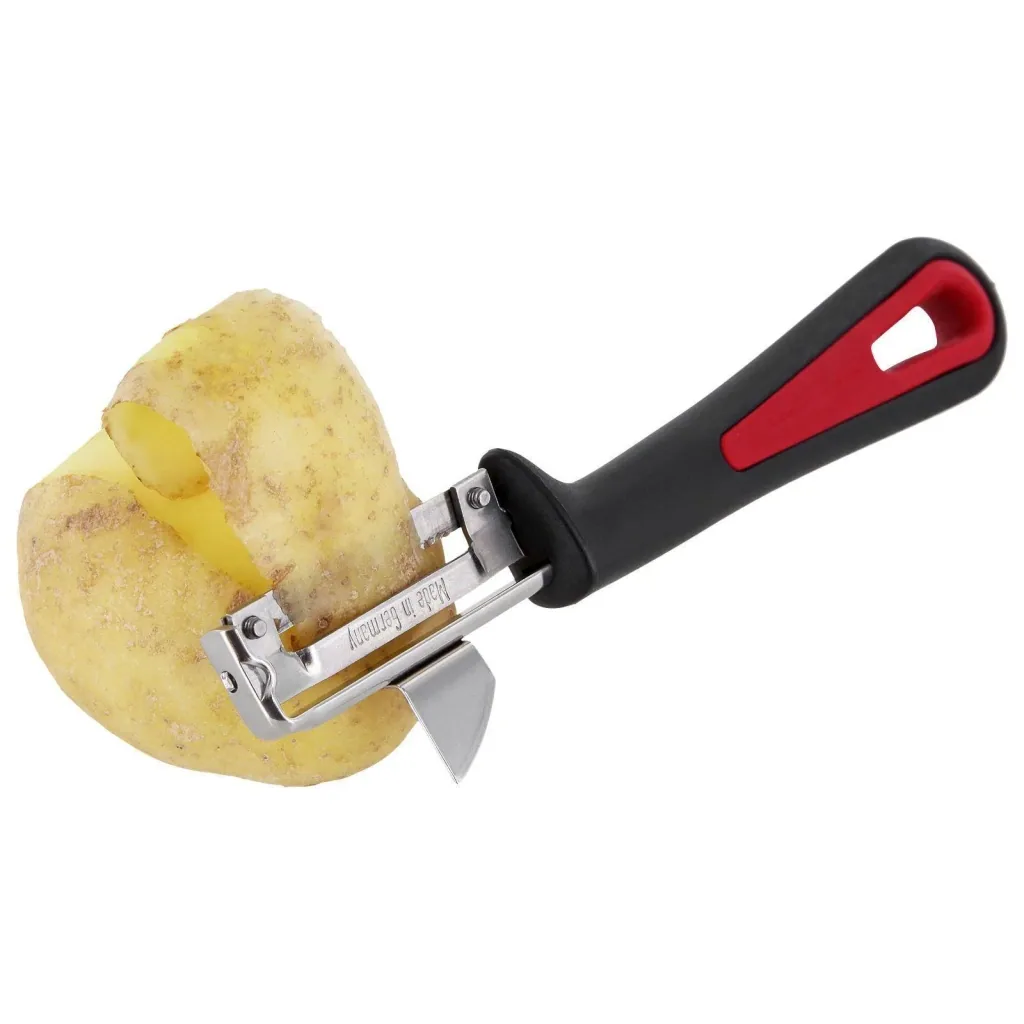 Sparschäler mit Ausstecher „Gallant“, Rechtshänder, Edelstahl