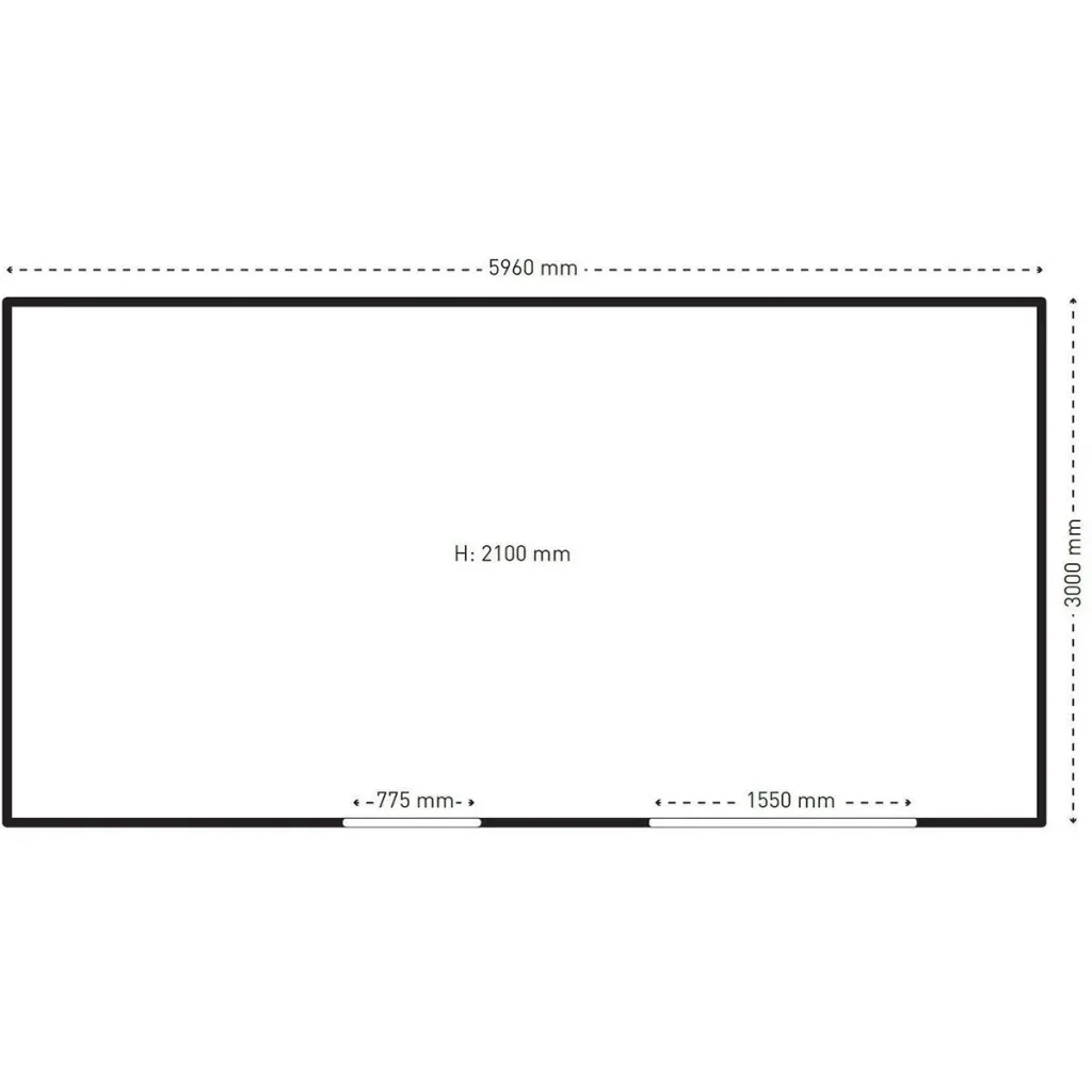 Absco Highlander WG60303HK Metallgarage - 596x300x230 cm
