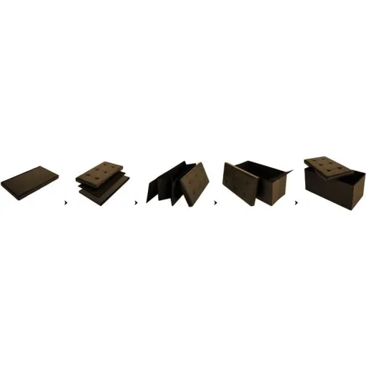 Klappbare Bank/Sitzhocker MDF 80x40x40 cm braun