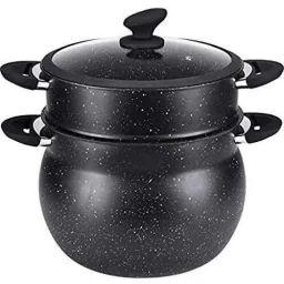 Couscous-Pfanne - 9L - Schwarz - 26x26x26 cm