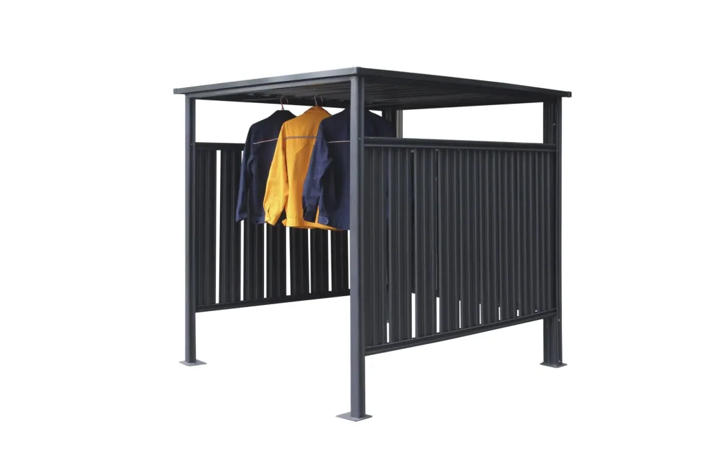 Westmann Fahrradgarage und Unterstand Fieta, 180×203×210 cm, Anthrazit – Stahl mit Lamellenwänden