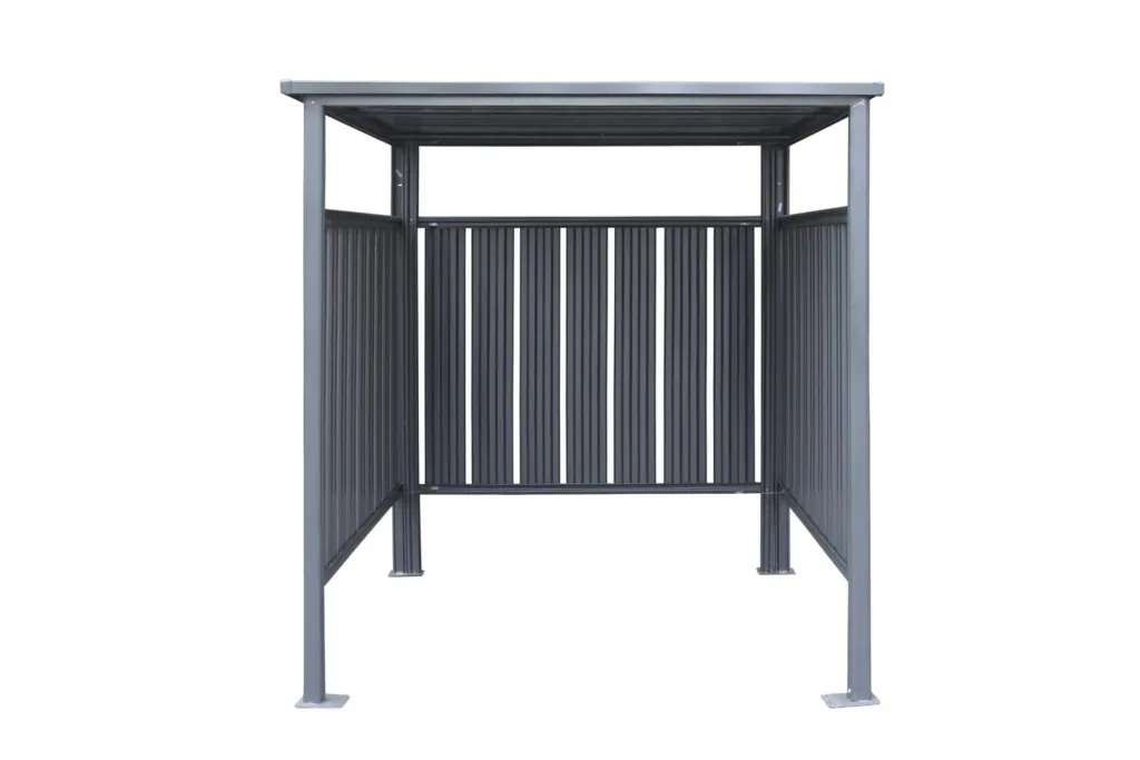 Westmann Fahrradgarage und Unterstand Fieta, 180×203×210 cm, Anthrazit – Stahl mit Lamellenwänden