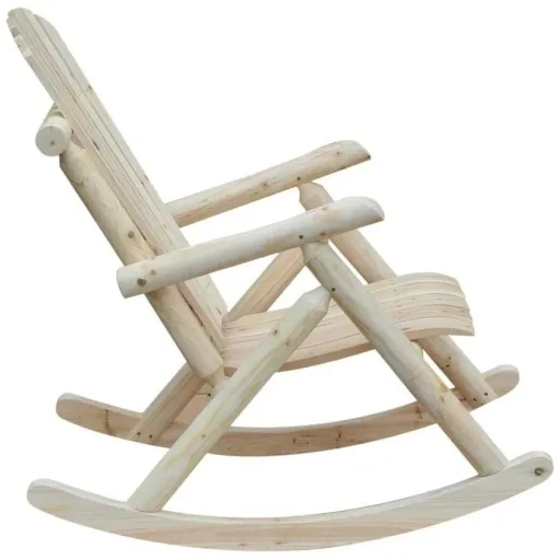 Schaukelstuhl Holz Schwingsessel Tannenholz Natur