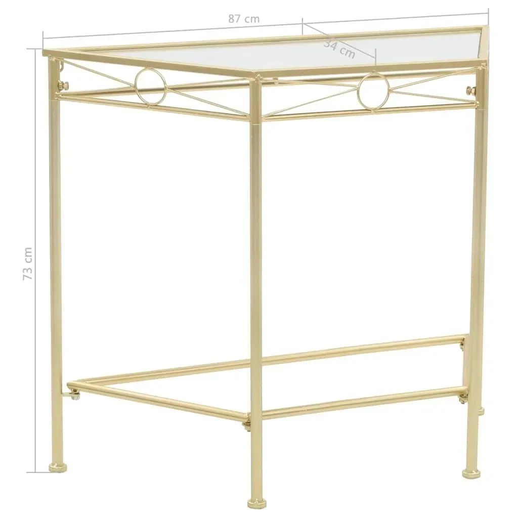 Beistelltisch Vintage-Stil 87x34x73 cm Metall gold