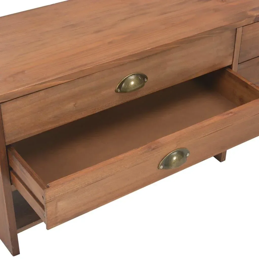 TV-Schrank 4 Schubladen 120x30x40 cm Kiefer massiv