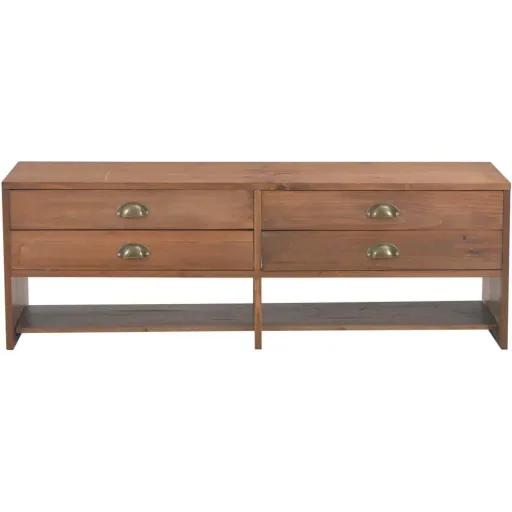 TV-Schrank 4 Schubladen 120x30x40 cm Kiefer massiv