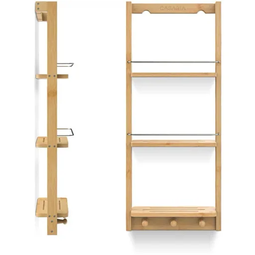 Bambus Duschregal - Badezimmerschrank - Regal- 70x28,5x10cm