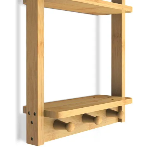 Bambus Duschregal - Badezimmerschrank - Regal- 70x28,5x10cm