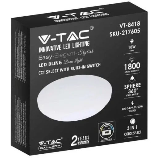 VT-8418-M LED-Deckenleuchte - 18W - 1800 Lumen