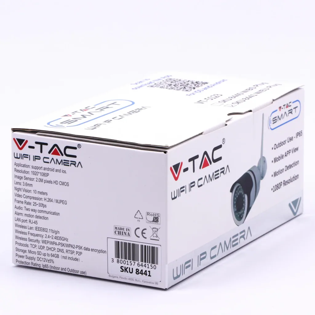 VT-5123 IP-Kamera - Außenbereich - 10M Nachtsicht - FHD 1080P