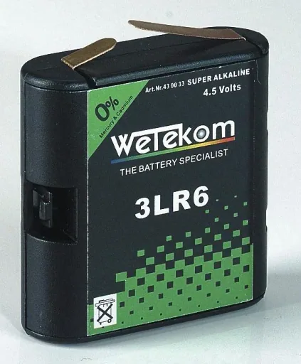 Alkaline Flachbatterie 4,5V im Wechselgehäuse - 1 Stück