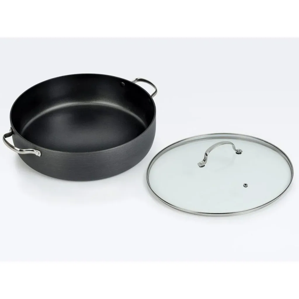 Mehrzer - Runde Kasserolle mit Glasdeckel - 34cm