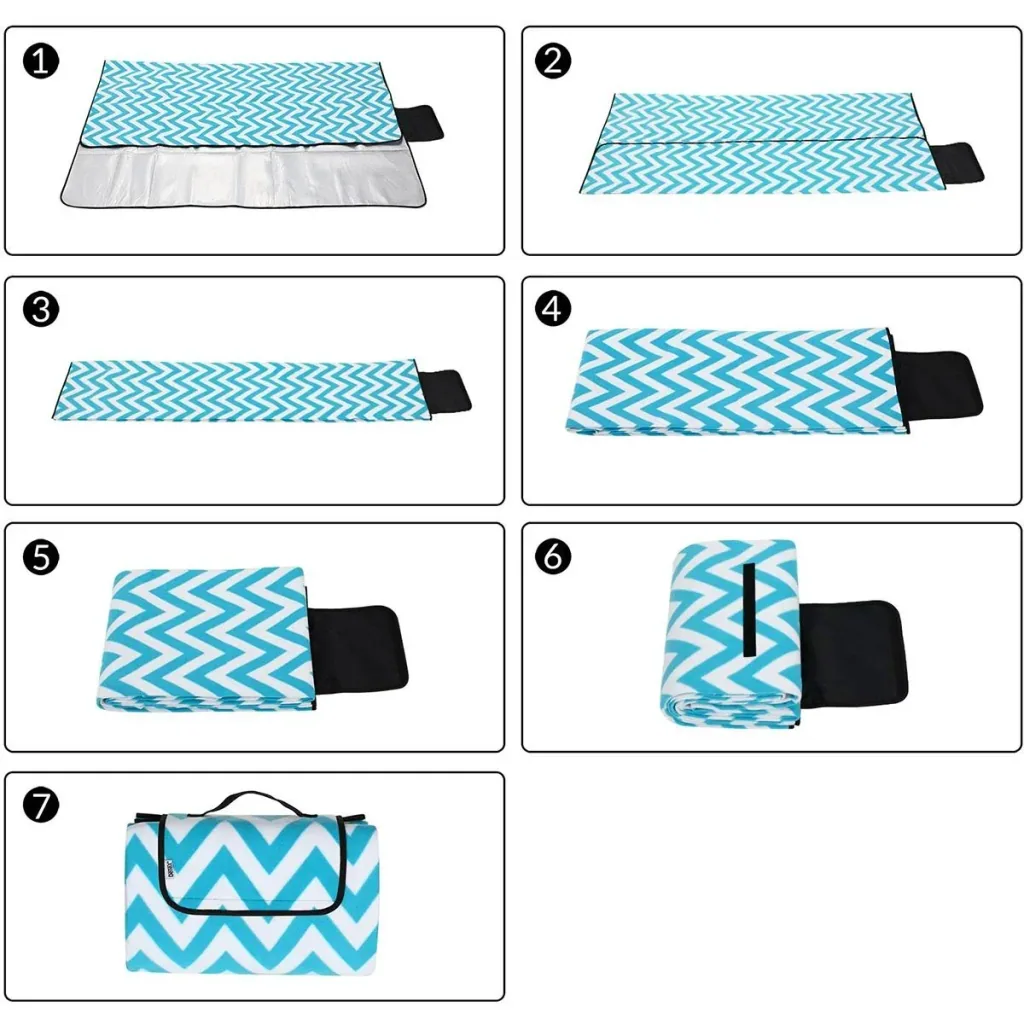 Picknickdecke mit Schlaufen Wasserdicht & Thermisch isoliert 2x2m
