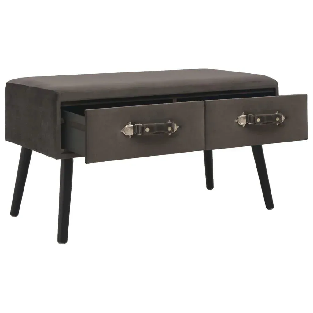 Couchtisch 80x40x46 cm Samt grau