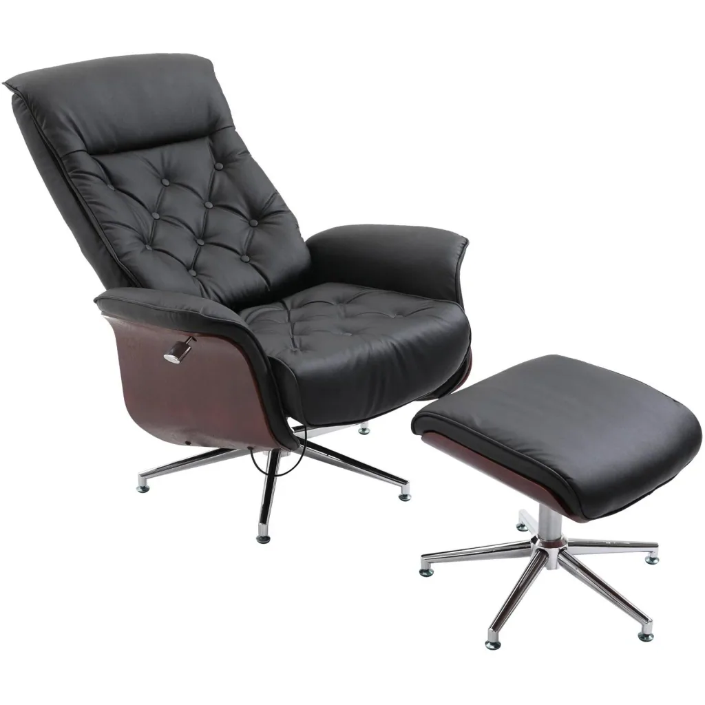 Relaxsessel mit Hocker Fernsehsessel Polstersessel 360° drehbar 135° neigbar Chesterfield