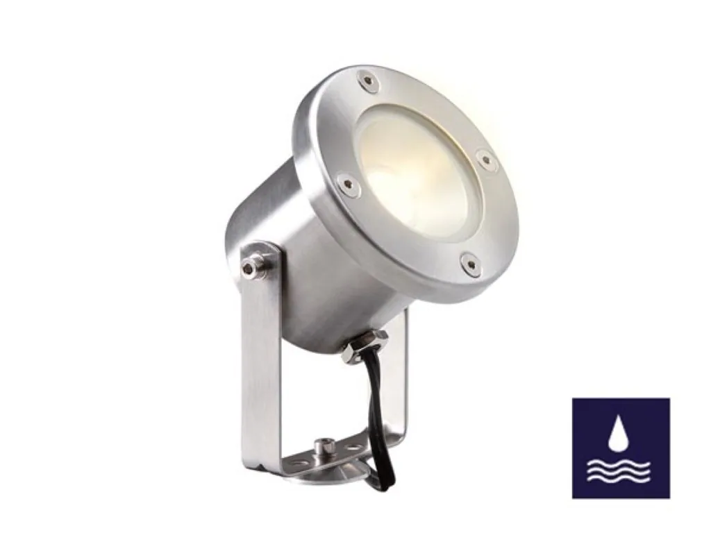 LED Gartenspot 12V Außenleuchte 5W 320 lm 3000K warmweiß IP68 wasserdicht mit Montagehalterung und Kabel Plug and Play für Garten, Weg, Terrasse, Pflanzen, Teich