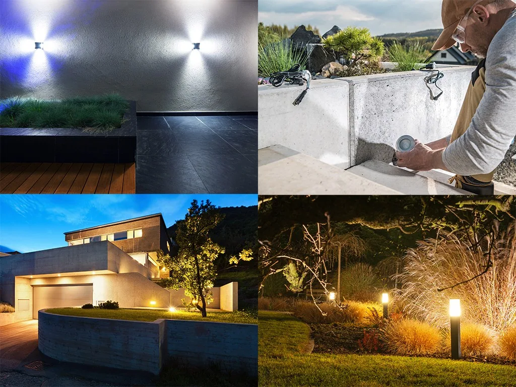 LED Gartenspot 12V Außenleuchte 5W 320 lm 3000K warmweiß IP68 wasserdicht mit Montagehalterung und Kabel Plug and Play für Garten, Weg, Terrasse, Pflanzen, Teich