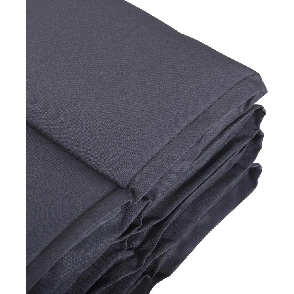 4er-Set Liegenauflage Liegenpolster Gartenliege faltbar 5 Segmente Polyester + Baumwollfaser Grau 118 x 48 x 4,5 cm