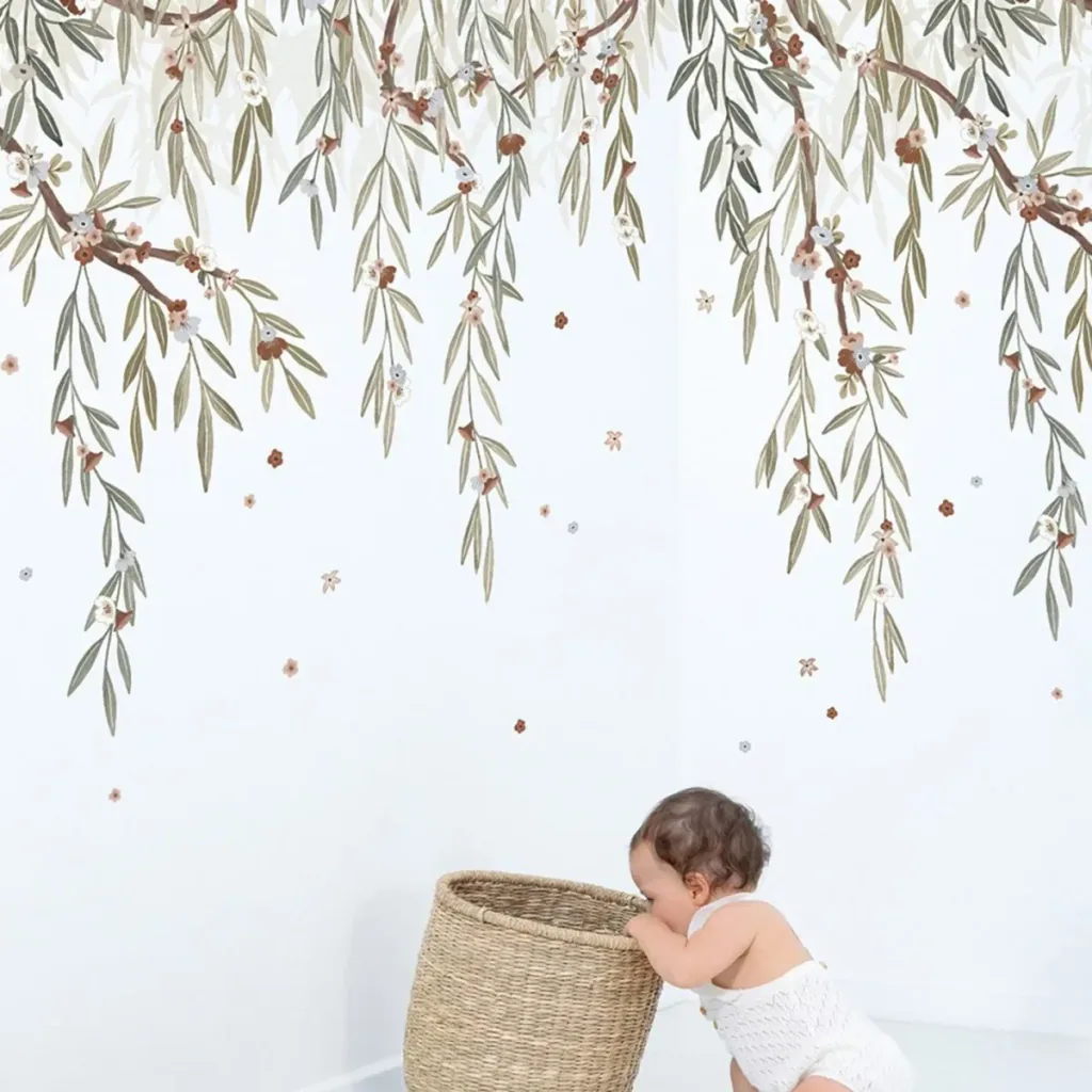 Lilipinso Tapete, Kinderzimmer Wandgestaltung, Panorama, Blühender Eukalyptus