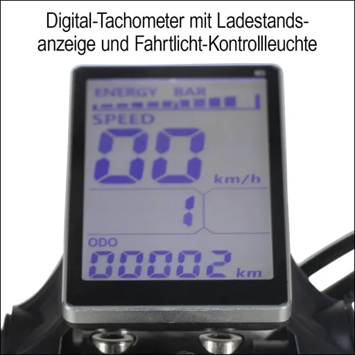 Forca E-Roller "Camper" Safety Plus 20 km/h inkl. Einkaufskorb, Blinkanlage, Gepäck-Case und Lithium-Akku schwarz