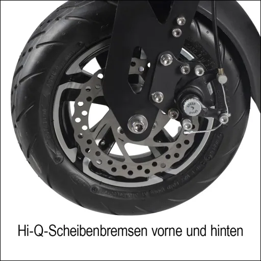 Forca E-Roller "Camper" Safety Plus 20 km/h inkl. Einkaufskorb, Blinkanlage, Gepäck-Case und Lithium-Akku schwarz