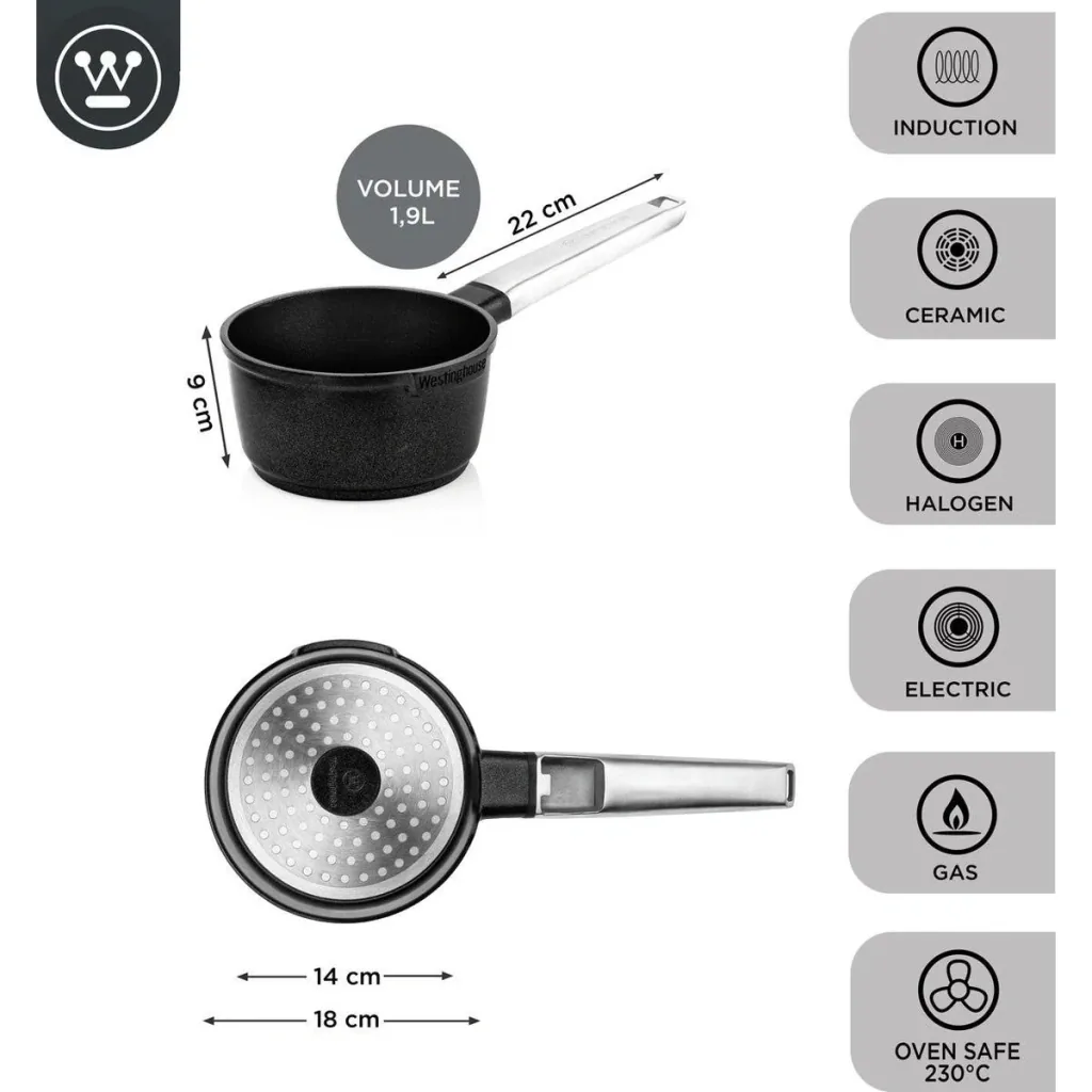 Performance Series Kochtopf - Backofen geeignet - 18 cm - Schwarz