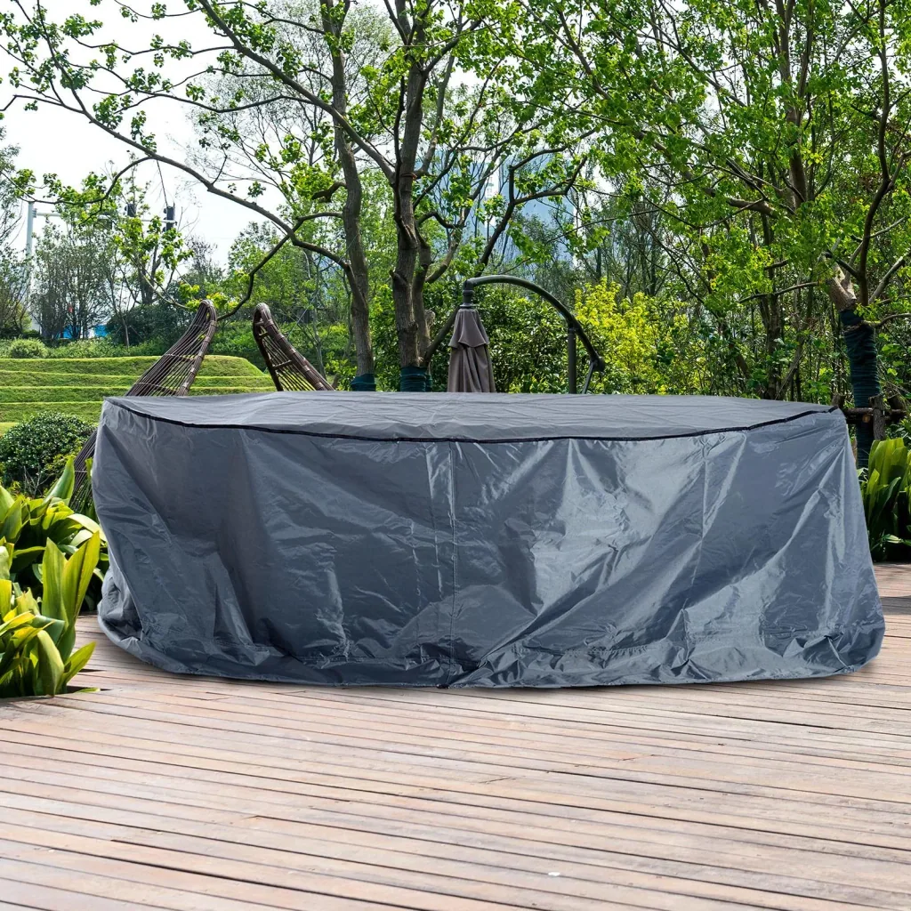 Gartenmöbel Abdeckplane Schutzhülle Abdeckung wasserdicht UV-Schutz Oxford-Gewebe Grau 235 x 135 x 94 cm