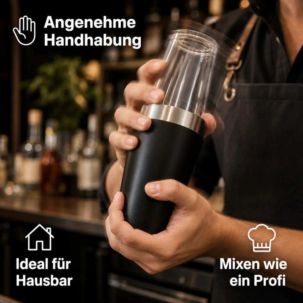 Boston Shaker, Komplett mit Kälteschutz, 28 oz/828 ml