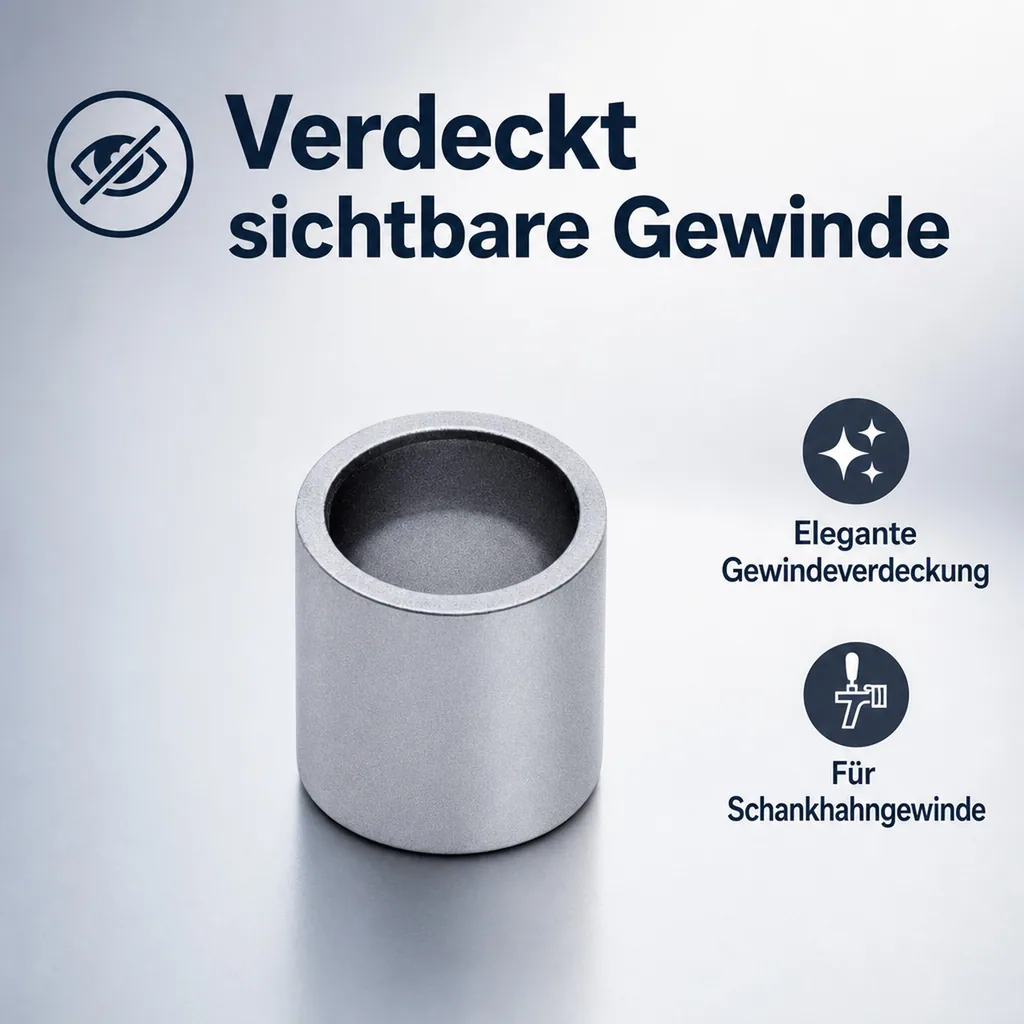 Distanzhülse, Abstandshalter, Abstandshülse - für Schankhahngewinde, 10 mm, Chrom