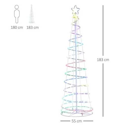 LED Spiralbaum Weihnachtsbaum mit 135 Mini-Lichtern Christbaum Lichterbaum