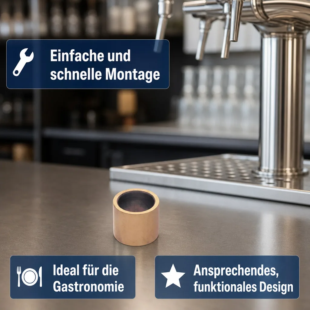 Distanzhülse für Schankhahn - Gewinde - messing, 60mm