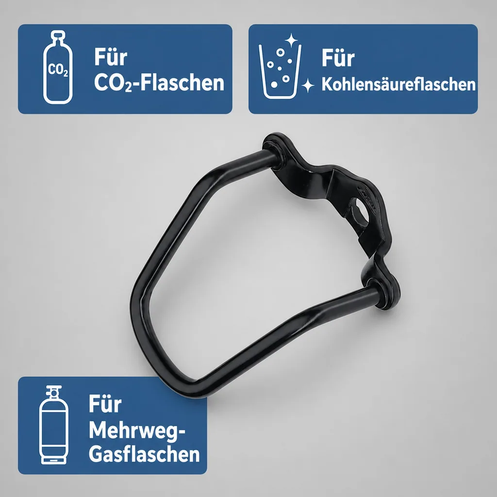 Flaschenhalter, Tragegriff für Mehrweg CO2-Flaschen