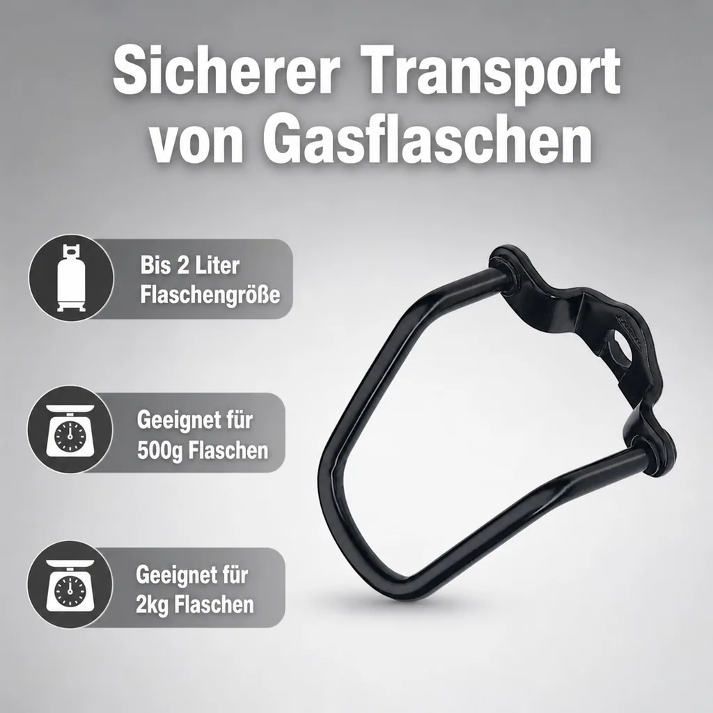 Flaschenhalter, Tragegriff für Mehrweg CO2-Flaschen