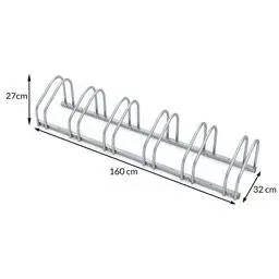 2 Stück Fahrradträger - Fahrradschuppen für 12 Fahrräder - 160x32x27 cm - Fahrradträger aus Metall