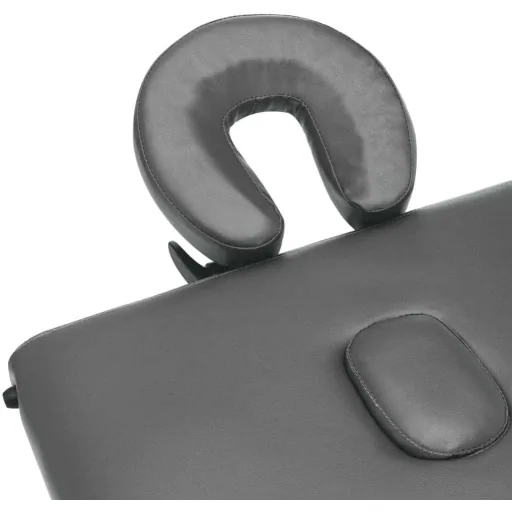 Massageliege 2 Zonen 186x68 cm Aluminiumrahmen anthrazit