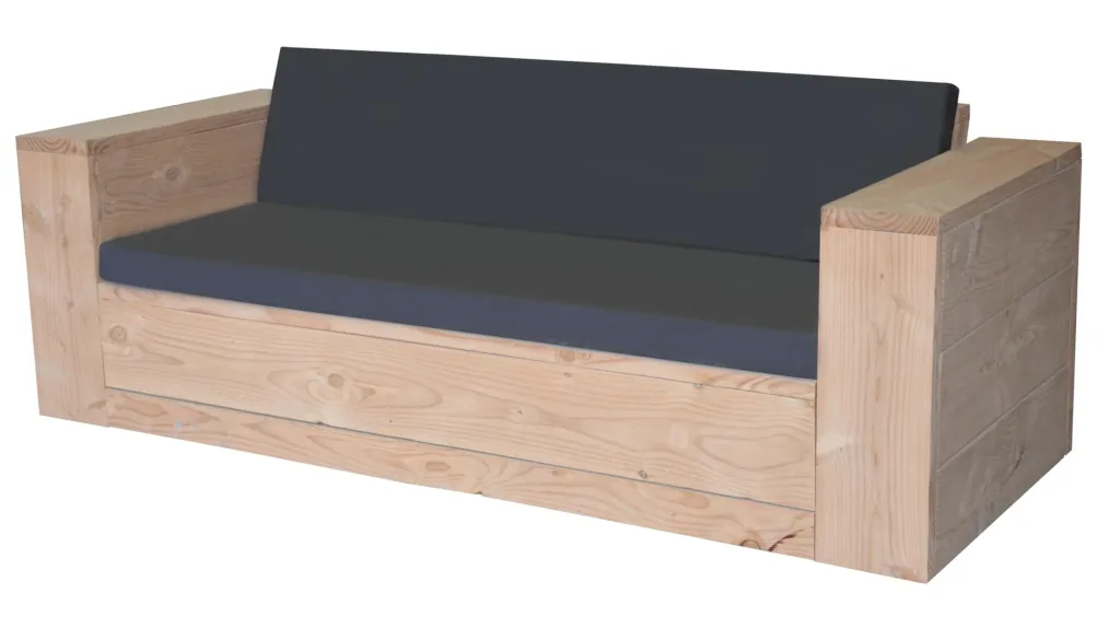 Loungebank haltbares douglas-Holz 220 cm Halbmontagepaket