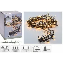 Weihnachtsbaumbeleuchtung 14 Meter warmweiß - 700LED für innen und außen