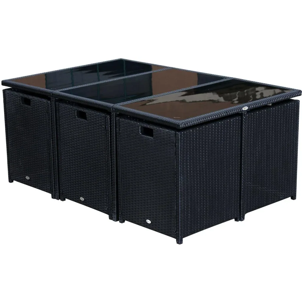 Polyrattan Gartenmöbel 27 tlg. 6 Stühle 4 Hocker mit Kissen