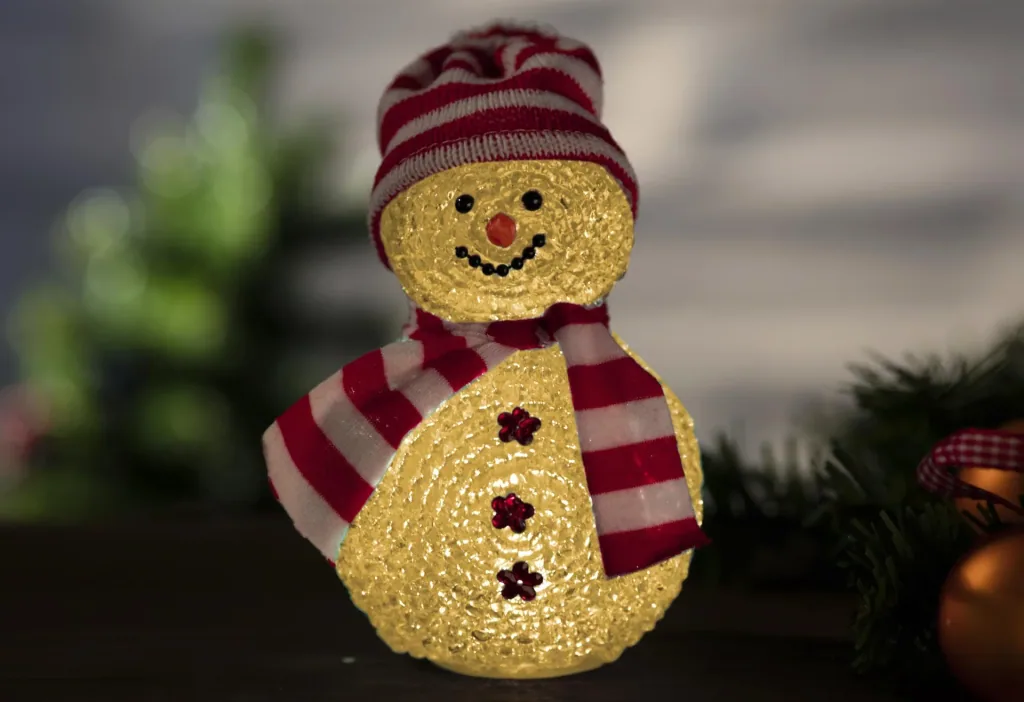 Schneemann - Figur mit Farbwechsel LED