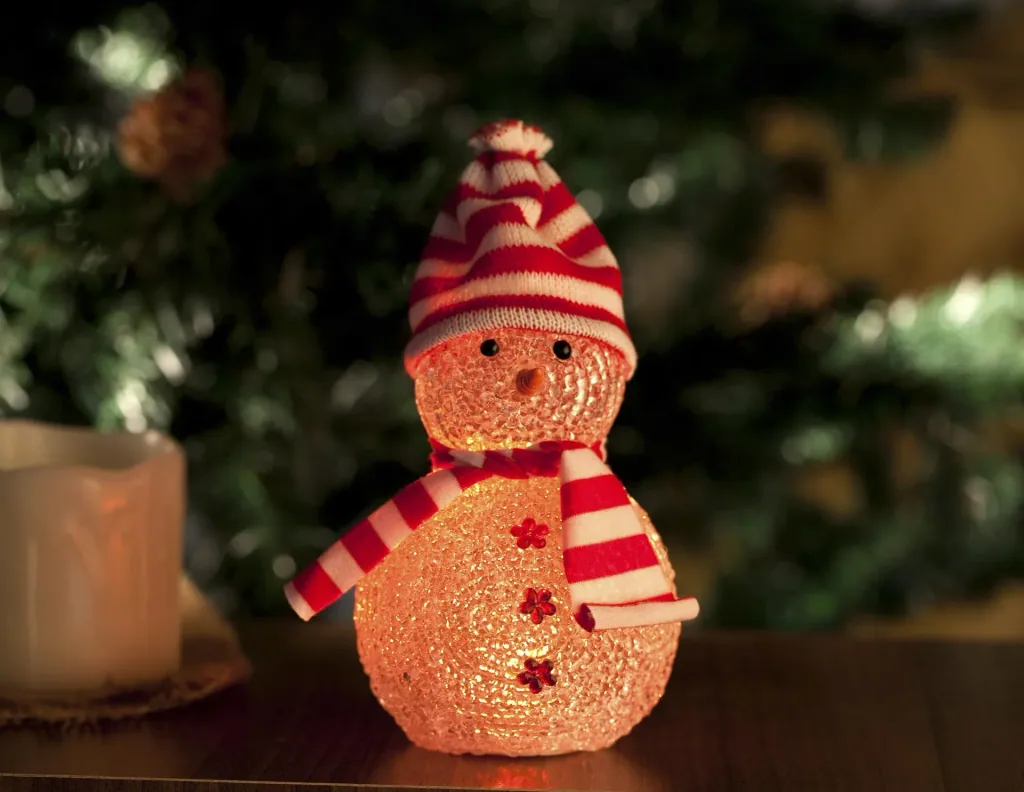 Schneemann - Figur mit Farbwechsel LED