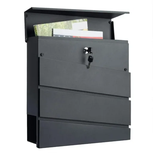 Design-Briefkasten in Anthrazit