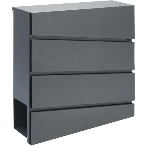 Design-Briefkasten in Anthrazit