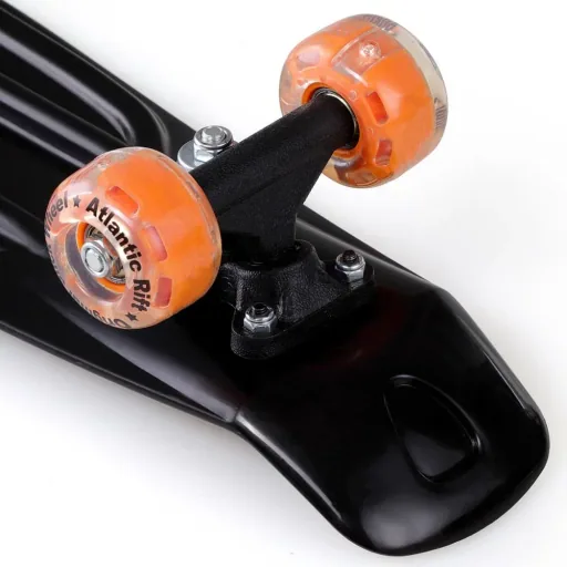 Skateboard mit LED-Licht - Schwarz & Orange - 57 cm